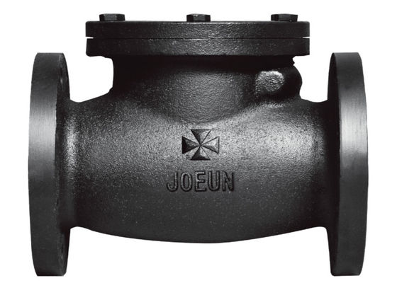 Cast Iron Dn40 Flanged Swing Check Valve Water Material Medium Temperature