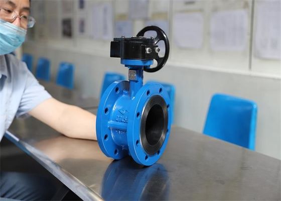 1.0mpa Butterfly Flange Valve Cast Iron Material Dn200 Nbr Seat