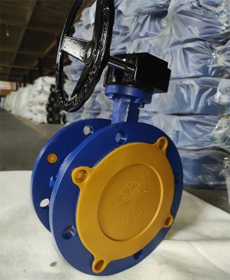 Cast Iron Rubber Lined Flanged Butterfly Valve Customized Dn 100mm 125mm 150mm