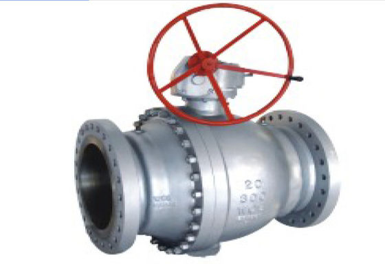 Wear Resistant Trunnion Type Ball Valve , Turbine A216 WCB Ball Valve
