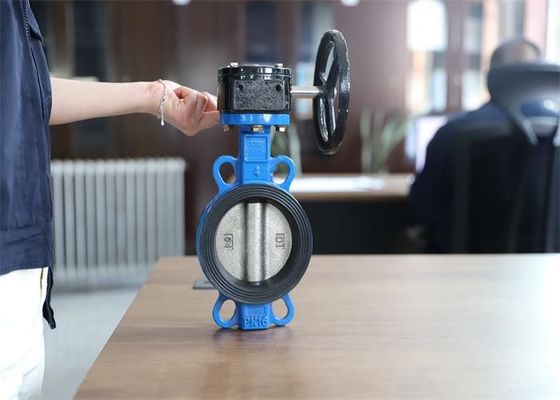 Dn100 Emdp Seat Wafer Butterfly Valve Turbine Operation Without Pin