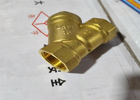 Y-Filter Strainer Thread Connect Brass Water Valve 1.6 Mpa Pressure