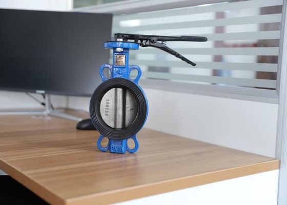 150mm 200mm Wafer Style Butterfly Valve With Handle