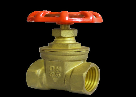 Internal Thread Brass Gate Valve , Handwheel Lightweight Brass Valve For Water
