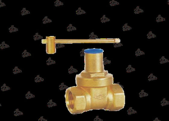 Internal Thread Gate Brass Water Valve With Lock Practical Resilient 1.6mpa